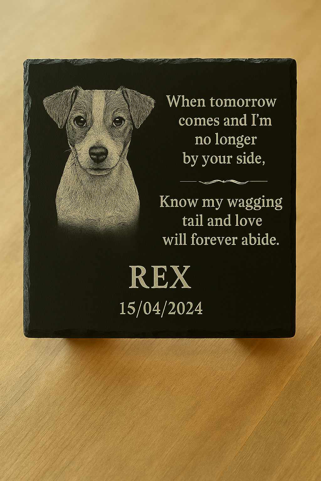 Peternal™ Custom Pet Memorial Plaque - With QR Code - Celebrate Your Pet's Life with a Lasting Tribute